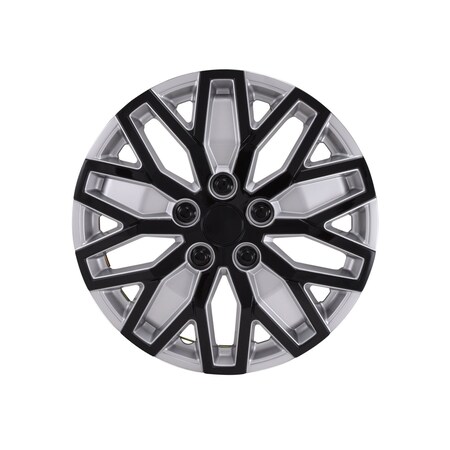 Coast2Coast WHEEL COVER, WC 10 U SPOKE, SIL/BLK, 15 SET 4 105115SB